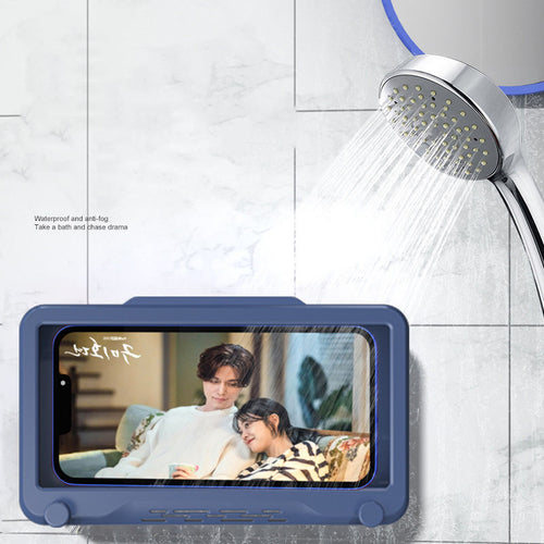 360 Degree Rotating Mobile Phone Holder Phone Stand Shower Phone Holder with Hook Waterproof Cover